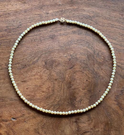 和田糖料白玉圆珠项链，顺丰包邮 商品图7