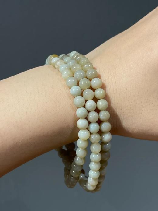 和田糖料白玉圆珠项链，顺丰包邮 商品图4