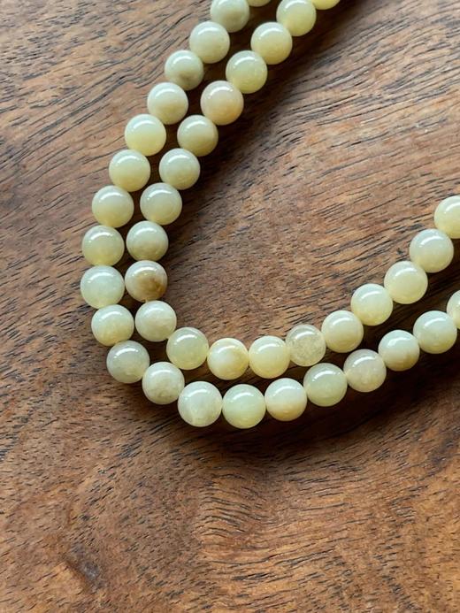 和田糖料白玉圆珠项链，顺丰包邮 商品图6