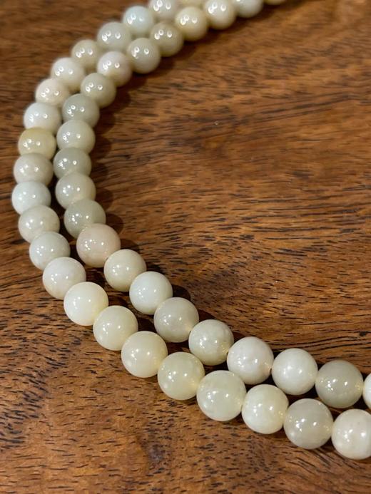 和田糖料白玉圆珠项链，顺丰包邮 商品图2