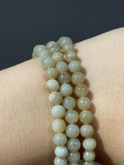 和田糖料白玉圆珠项链，顺丰包邮 商品图0