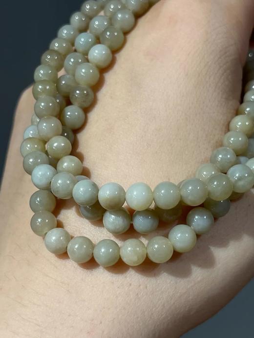 和田糖料白玉圆珠项链，顺丰包邮 商品图5