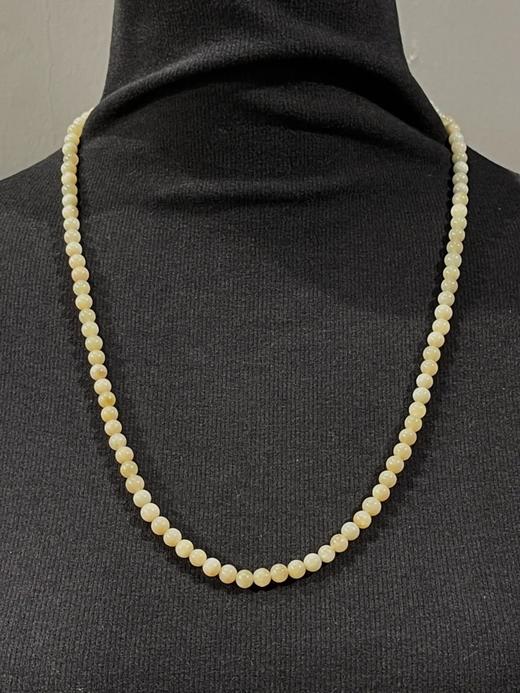 和田糖料白玉圆珠项链，顺丰包邮 商品图12