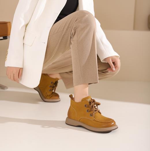 西村名物2024年冬季新款厚底增高舒适百搭马丁靴X24DS46941 商品图1