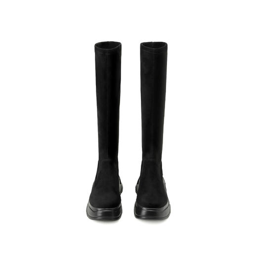 西村名物2024年冬季新款超轻舒适厚底过膝长靴X24DQ46681 商品图4