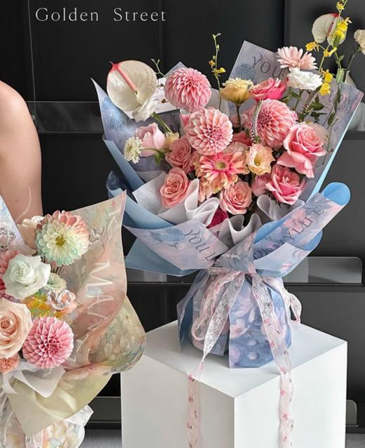 西西里油画风包装纸--油画氛围黑--（牛皮） 商品图3