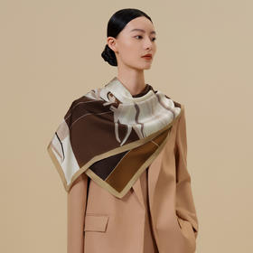 万事利“南法假日”88厘米双面印花大方巾