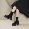西村名物2024年冬季新款超轻厚底增高舒适百搭弹力短靴X24DS46711 商品缩略图1