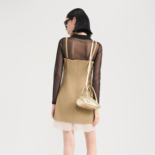 [福利价]lost in echo2024秋季新款显瘦方领吊带短款裙子修身连衣裙女 商品图5