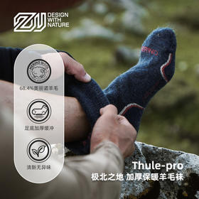 159元/2双ZEALWOOD赛乐THULE极北之地 美丽诺羊毛运动袜户外袜速干加厚防臭功能袜