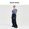 [福利价]lost in echo2024夏季新款宽松直筒破缝短袖毛边水洗纯棉T恤上衣 商品缩略图2