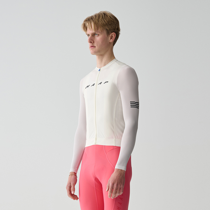 MAAP 男士 Evade Pro Base LS Jersey 2.0 白色 长袖骑行服