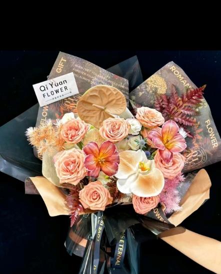 西西里油画风包装纸--油画氛围黑--（牛皮） 商品图0