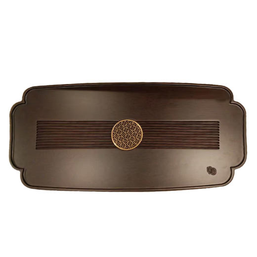 龙福-如意吉祥金丝柚木茶盘（约73*35）【不支持补差，非质量问题不退不换】S 商品图0