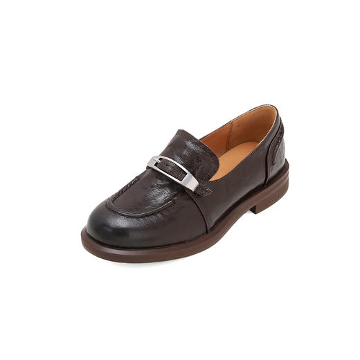 西村名物2024年秋季新款舒适平底百搭轻便乐福鞋T24CM38381 商品图6