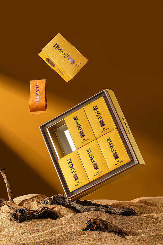 福金花·撬片紧压金花2019·金品礼盒216g(6g*6*6) 商品图7