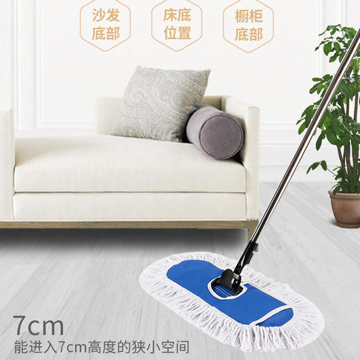 60cm大平板拖把家用商用工业用大号尘推排拖酒店大堂大头拖把油拖棉线拖布长地拖 商品图0