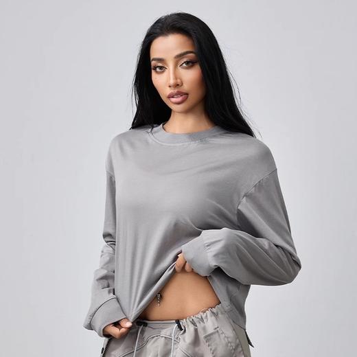 跃牌【周游世界系列】秋冬新款瑜伽服女柔软亲肤轻薄透气美国PIMA棉高士线圆领长袖 TP0782 商品图2