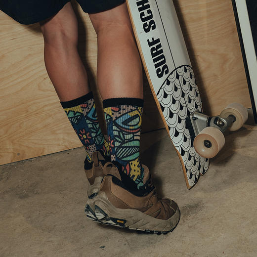 【新品升级199元2双】ZEALWOOD赛乐美丽诺羊毛袜健身训练中筒袜加厚保护防滑 商品图5