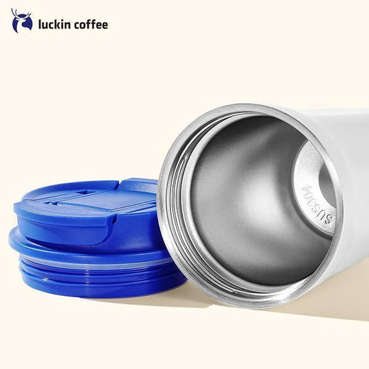 【特惠】瑞幸不锈钢保温杯双饮咖啡杯340ml（瑞幸蓝） 商品图3