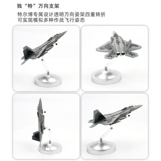 特尔博-长春航展、九三阅兵纪念品 1:100F22隐身战机模型新款合金硬核战机模型收藏送礼 商品图2