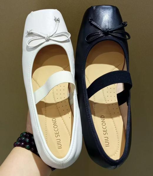 西村名物2024年秋季新款蝴蝶结饰扣舒适平底玛丽珍单鞋U24CE38621 商品图3