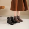 西村名物2024年冬季新款超轻厚底舒适百搭切尔西靴T24DS47811 商品缩略图0