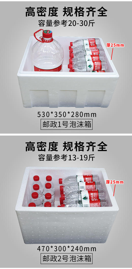 多规格泡沫箱 保鲜保温箱生鲜水果蔬菜快递专用泡沫盒冷链专用(尺寸只参考以实际为准) 商品图1