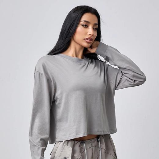 跃牌【周游世界系列】秋冬新款瑜伽服女柔软亲肤轻薄透气美国PIMA棉高士线圆领长袖 TP0782 商品图1