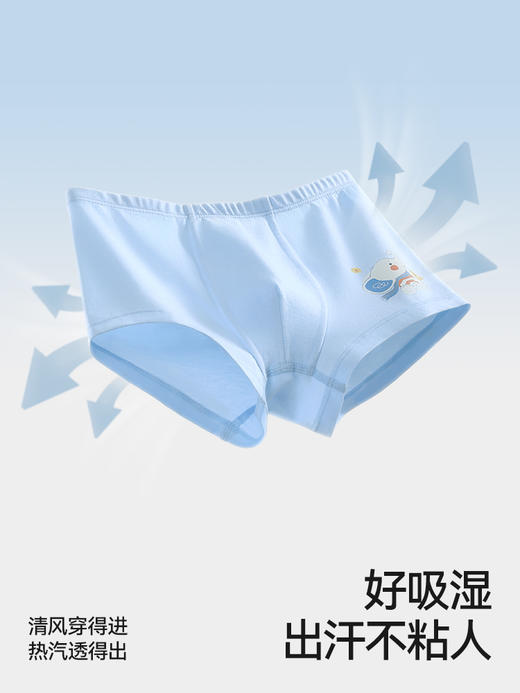 贝肽斯儿童内裤男童女童纯棉小男孩内裤青少年四角裤抗菌透气不夹屁屁 商品图1