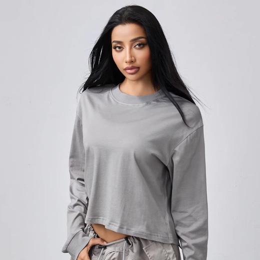 跃牌【周游世界系列】秋冬新款瑜伽服女柔软亲肤轻薄透气美国PIMA棉高士线圆领长袖 TP0782 商品图0