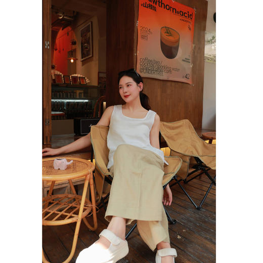 【抖音专属】宽肩吊带（24818970-山矾） 商品图4