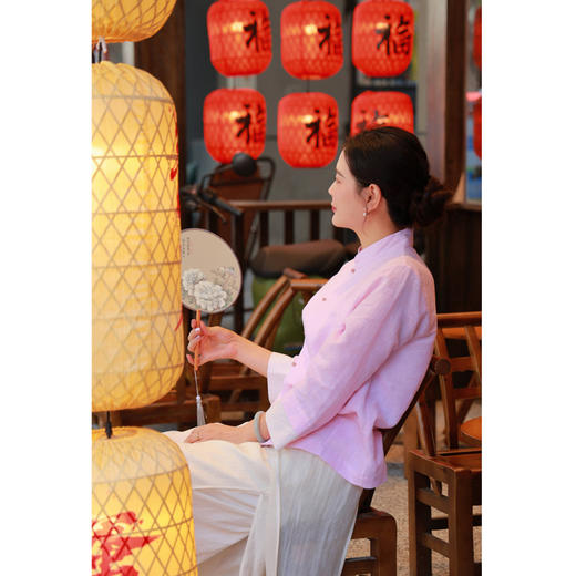 【2026东衣作】中式拼接外套（21705191退红） 商品图4