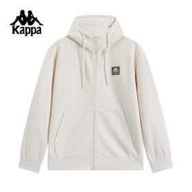 Kappa卡帕背靠背连帽开衫外套男2024新款秋运动宽松针织上衣男款K0E72MK80