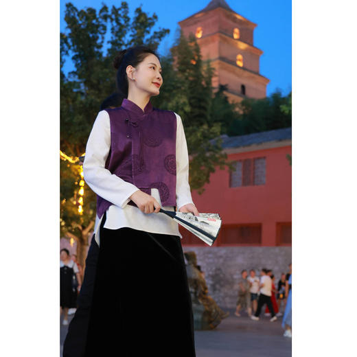 【抖音专属】立领马甲（24804977-凝夜紫） 商品图1