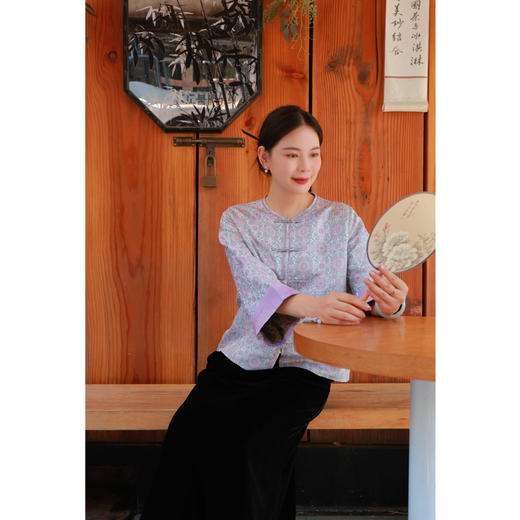 【抖音专属】宋锦八达晕-开衫外套（24705619-玉頩） 商品图0