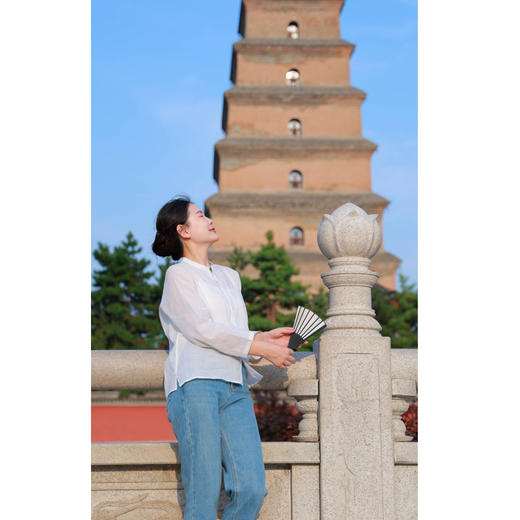 【线上专属】立领衬衫（21710804-缟羽） 商品图1