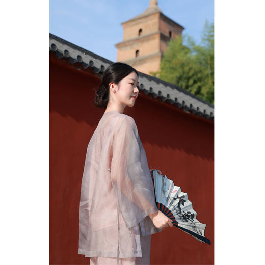 【抖音专属】圆领衬衫（24710337B-苍烟落照） 商品图1