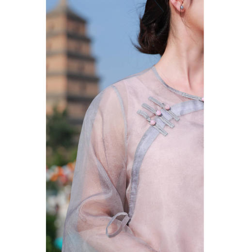 【抖音专属】圆领衬衫（24710337B-苍烟落照） 商品图4