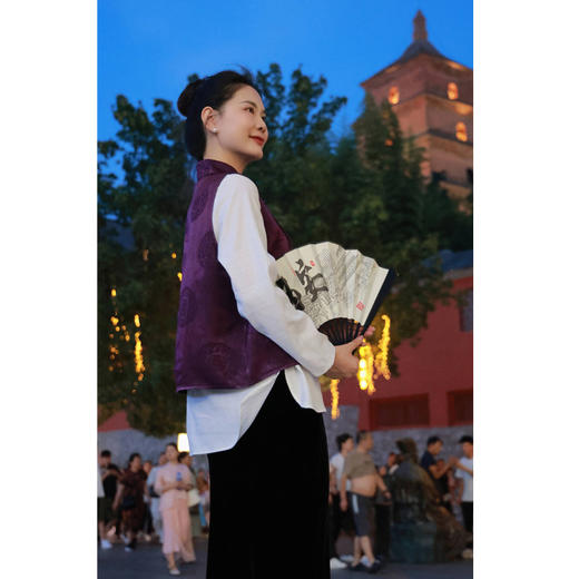 【抖音专属】立领马甲（24804977-凝夜紫） 商品图4