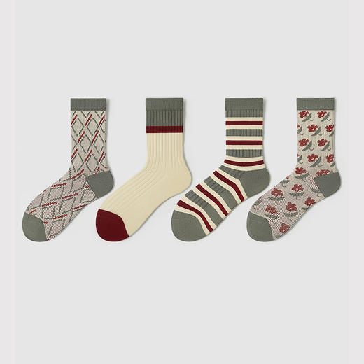 都市丽人中筒袜时尚系列精梳棉袜子女袜子LCTEC3 商品图1