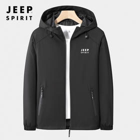 JEEP SPIRIT吉普男款夹克春秋薄款连帽外套（4-905）