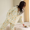 芬腾睡衣女纯棉长袖可外穿春秋款V领花卉秋季休闲全棉家居服套装 商品缩略图0