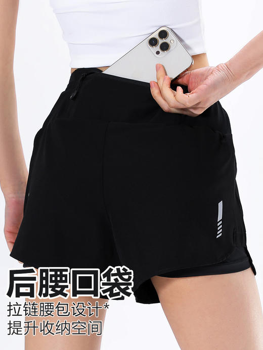 🔥🔥超火爆‼️特价💰69元2件✅(LongLi/腰包袋鼠裤)男女同款马拉松假两件内衬速干运动跑步短裤 商品图5