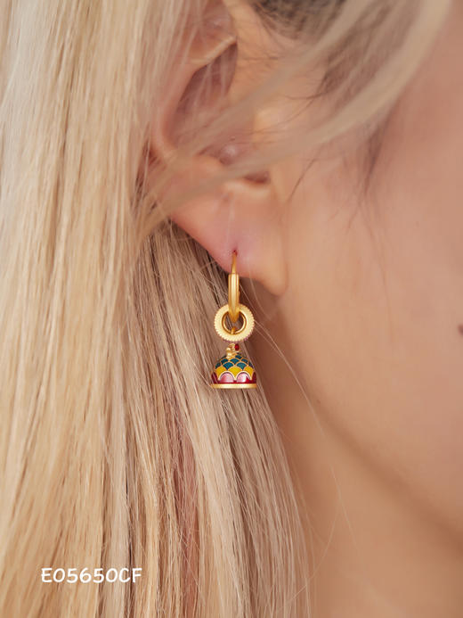 Oflye潮流饰品  新中式复古国风称心顺意耳环新款高级感女士轻奢气质耳坠 商品图1