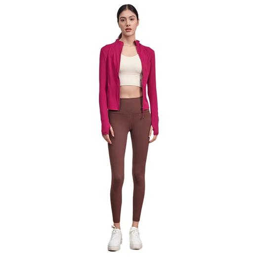 跃牌【健舞健美】系列 运动外套女秋冬新款修身显瘦拉链长袖8657 商品图4