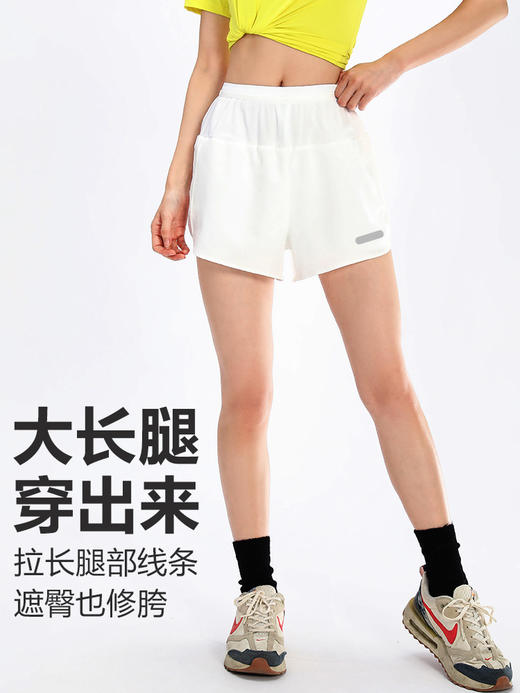 🔥🔥超火爆‼️特价💰69元2件✅(LongLi/腰包袋鼠裤)男女同款马拉松假两件内衬速干运动跑步短裤 商品图4
