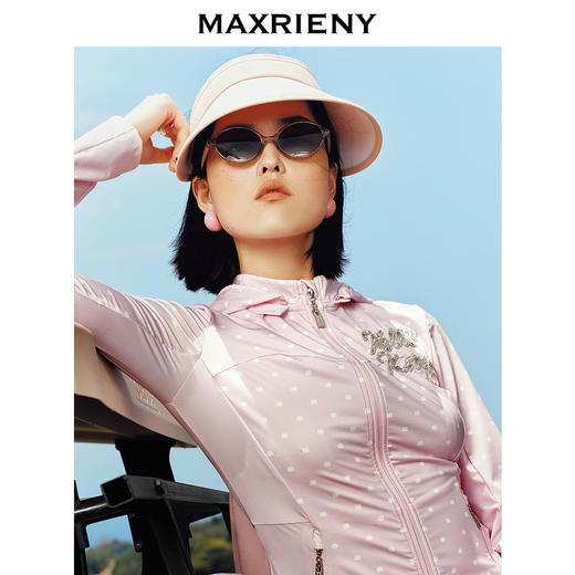 玛克门店发货：MAXRIENYKitty波点凉感连帽防晒外套(货号:MC85JA272) 商品图2