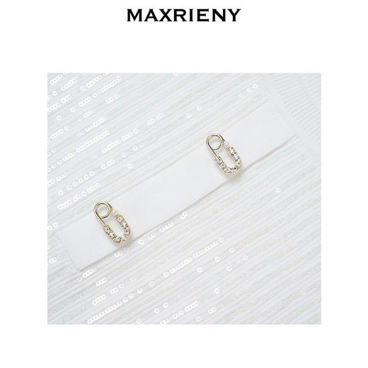 【商场同款】MAXRIENY修身弹力*亮钉珠毛衫2024夏季新款上衣女(货号:MC85SW306) 商品图2