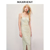 玛克门店发货：MAXRIENY不对称领口绣花吊带连衣裙(货号:MC85DR269) 商品缩略图1
